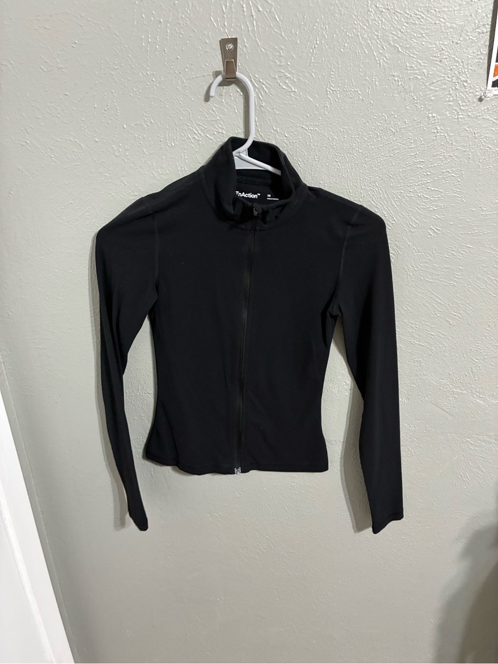 Slim Fit Black Utility Zip Jacket for Women